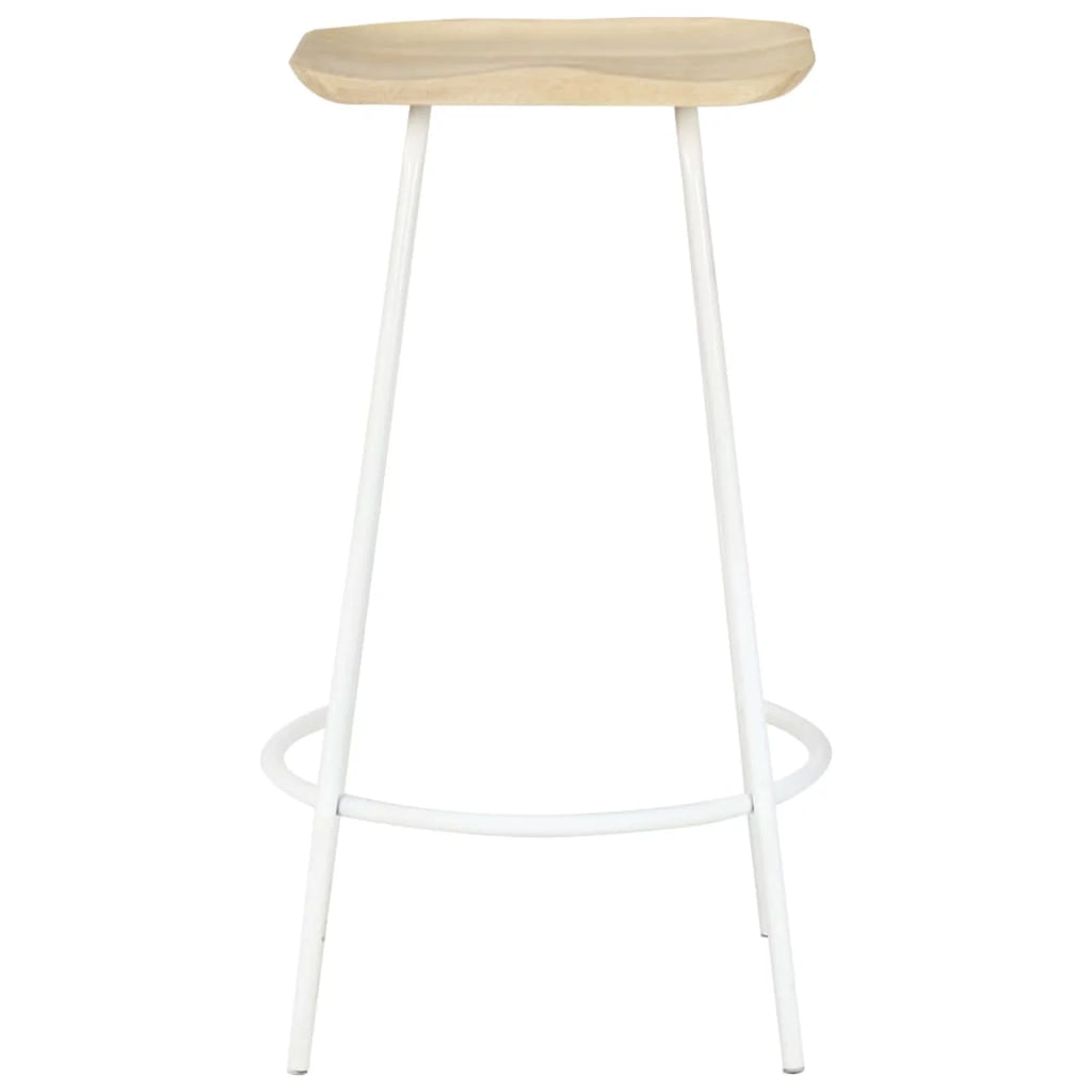 4 Piece Mango Wood Bar Stools with Footrest A253996