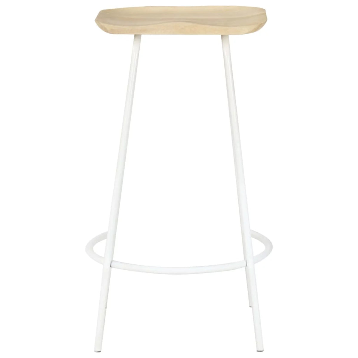 4 Piece Mango Wood Bar Stools with Footrest A253996