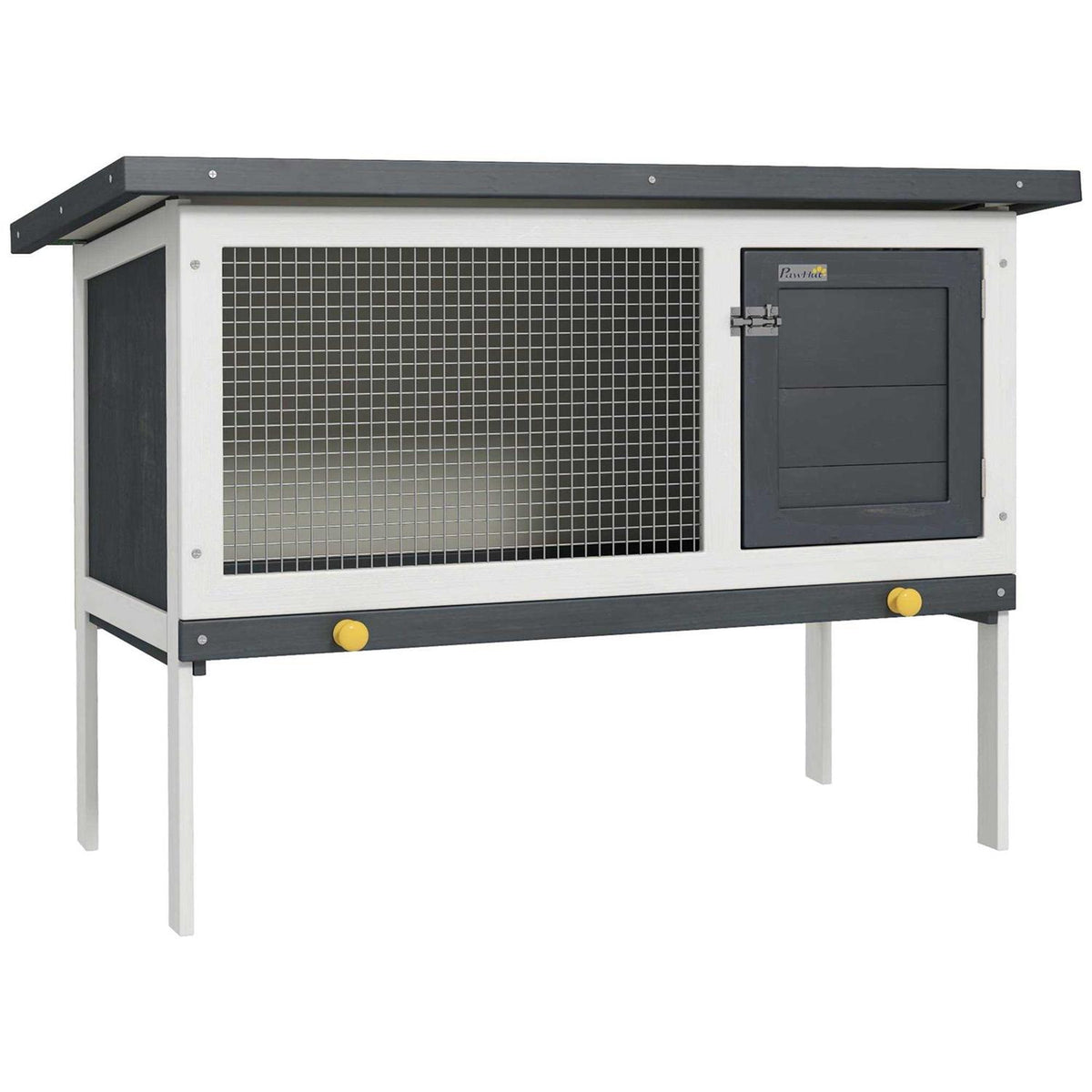 Wooden Rabbit Hutch with Pull-Out Tray S7493
