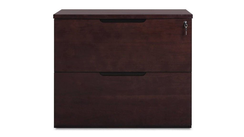 2 Drawer Lateral Filing Cabinet Dark Walnut L467