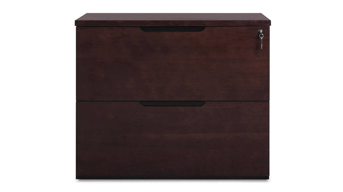2 Drawer Lateral Filing Cabinet Dark Walnut L467