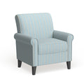 Turquoise Stripe Rolled Arm Chair F923