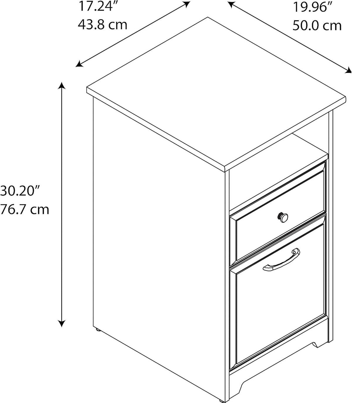 2 Drawer File Cabinet, Harvest Cherry B53946