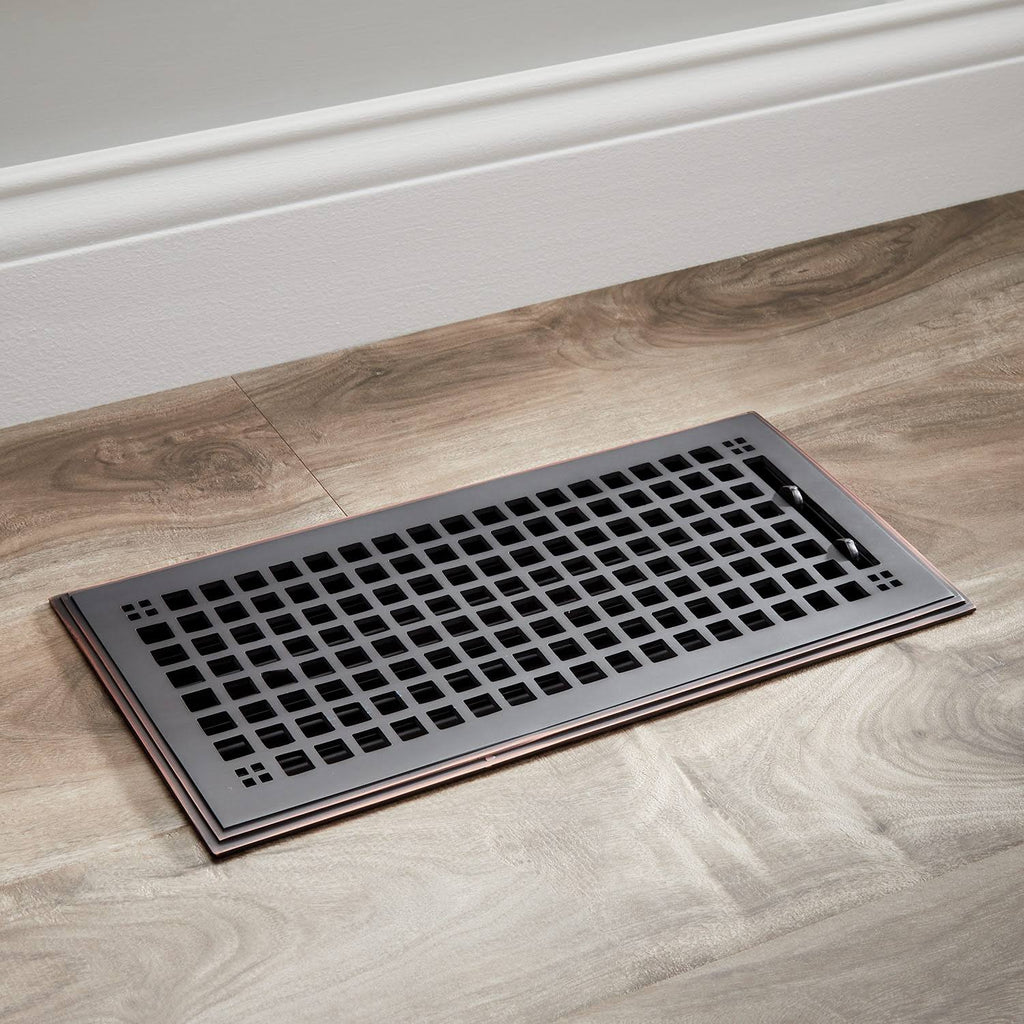 Brass Floor Register in Oil Rubbed Bronze V386