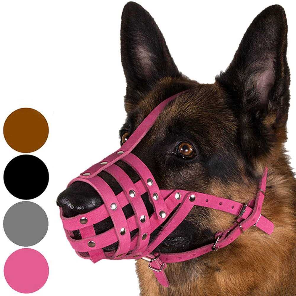 Leather Dog Muzzle Medium Large Breeds I27881