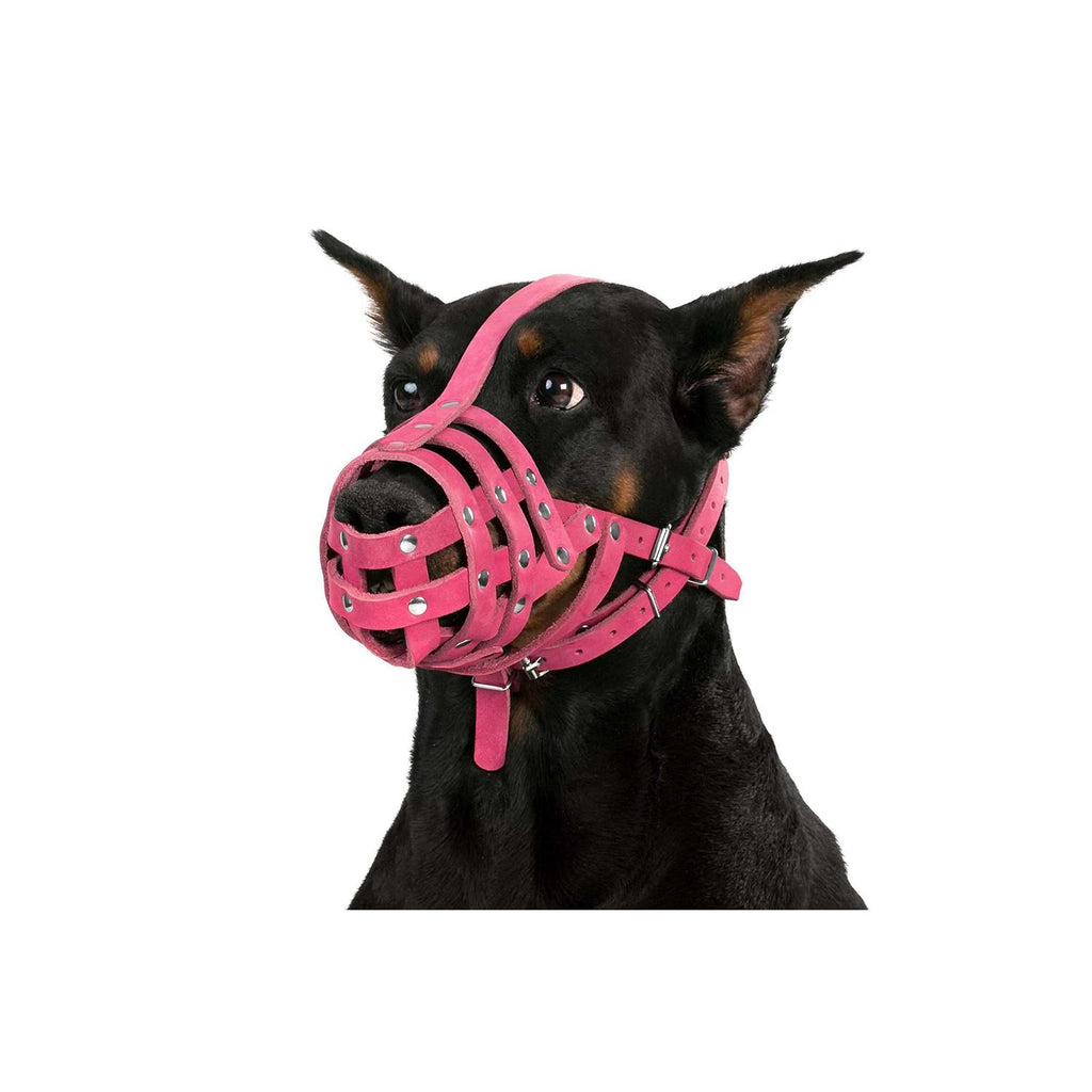 Leather Dog Muzzle Medium Large Breeds I27881
