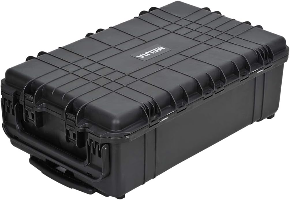 Portable Rolling Waterproof Hard Case with Wheels and Retractable Pull Handle, Black, 31.65inch x 19.37inch x 11.02inch P943325