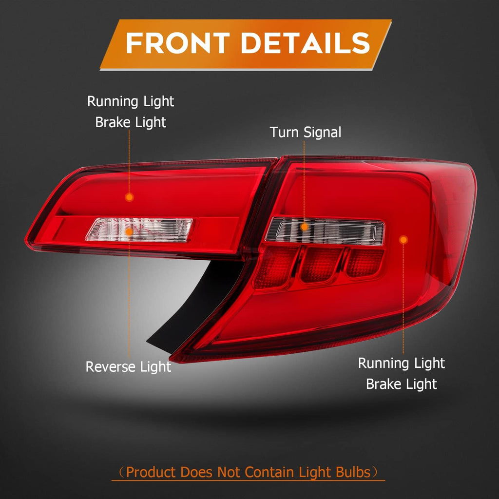 Tail Light Assembly Black Housing Red Lens E4434