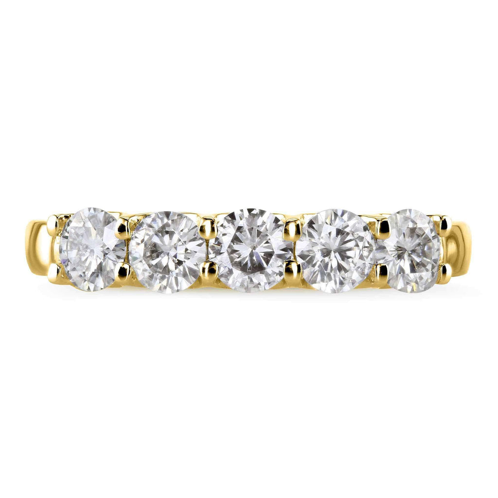 14K Yellow Gold Moissanite Bridal Wedding Band R64772