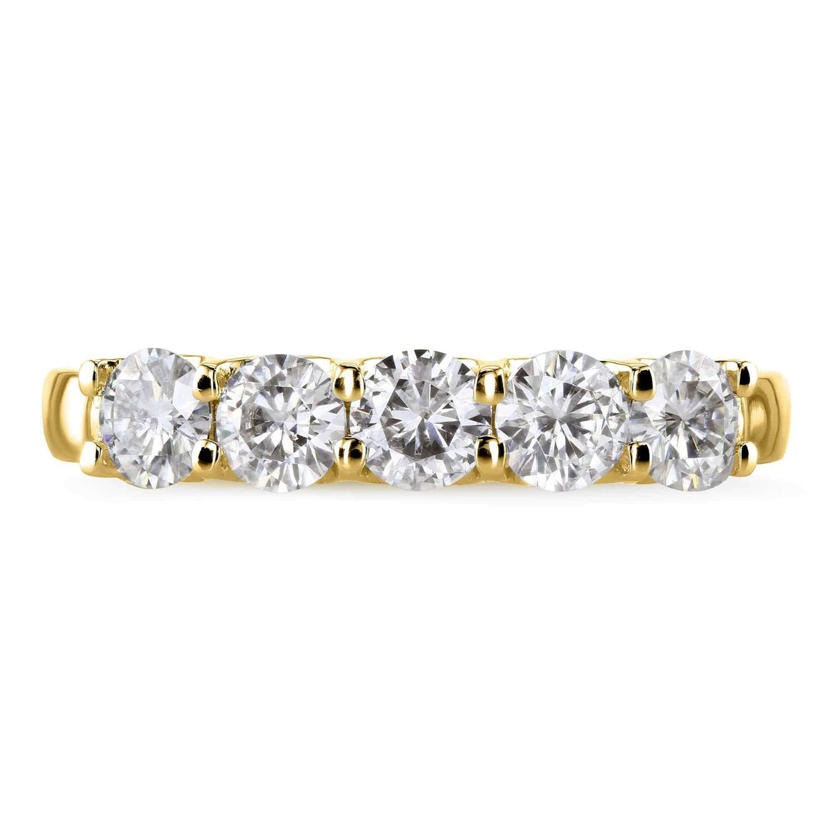 14K Yellow Gold Moissanite Bridal Wedding Band R64772