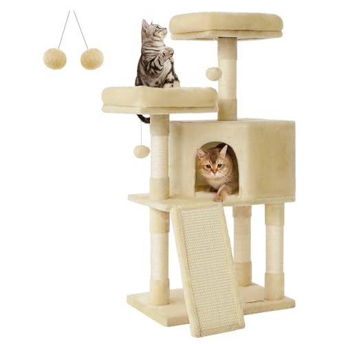 45.3-Inch Cat Tree with Scratching Post and Ramp Q34658