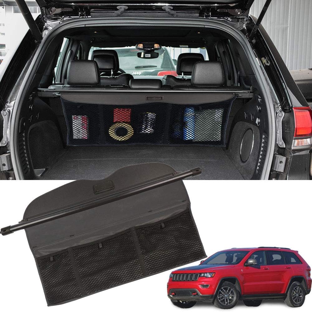 Cargo Cover with Extra Storage Net Black Tonneau Accessories I74689