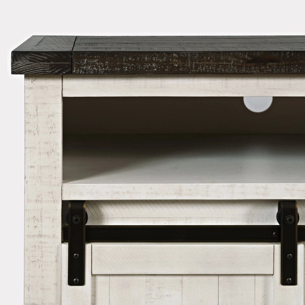Solid Pine 64" TV Stand Console with Electric Fireplace L99174