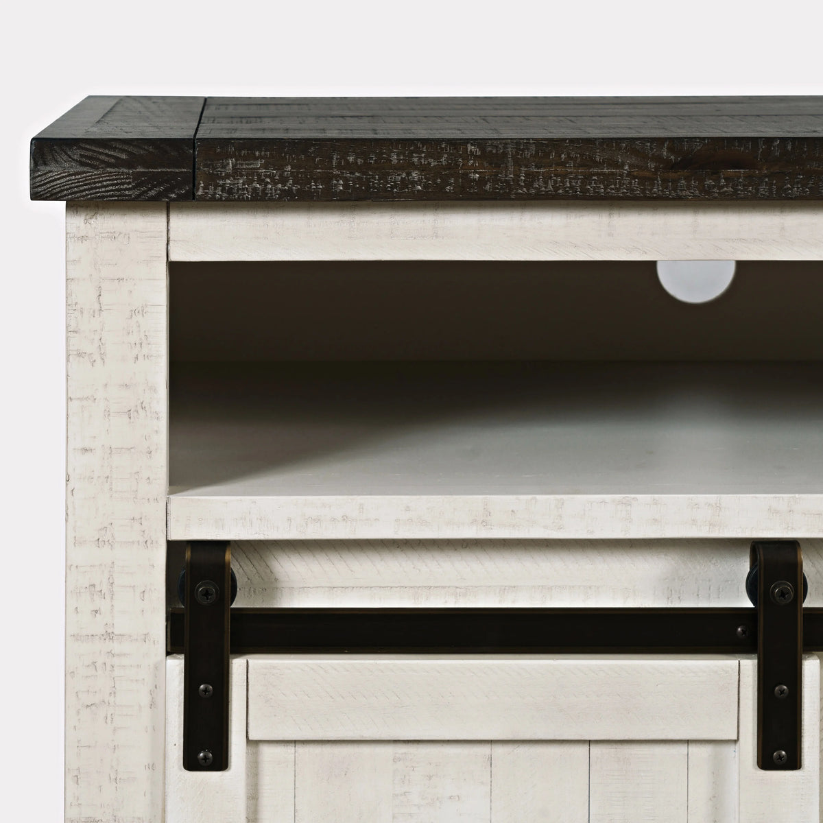 Solid Pine 64" TV Stand Console with Electric Fireplace L99174