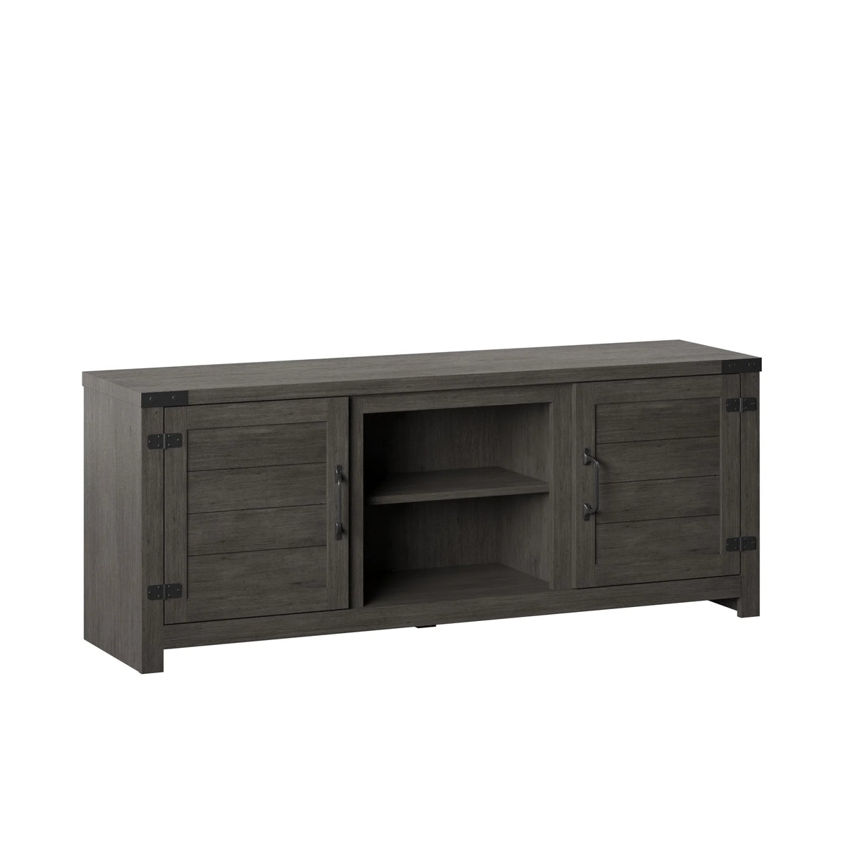 Weathered Gray TV Stand with Planked Doors K16482