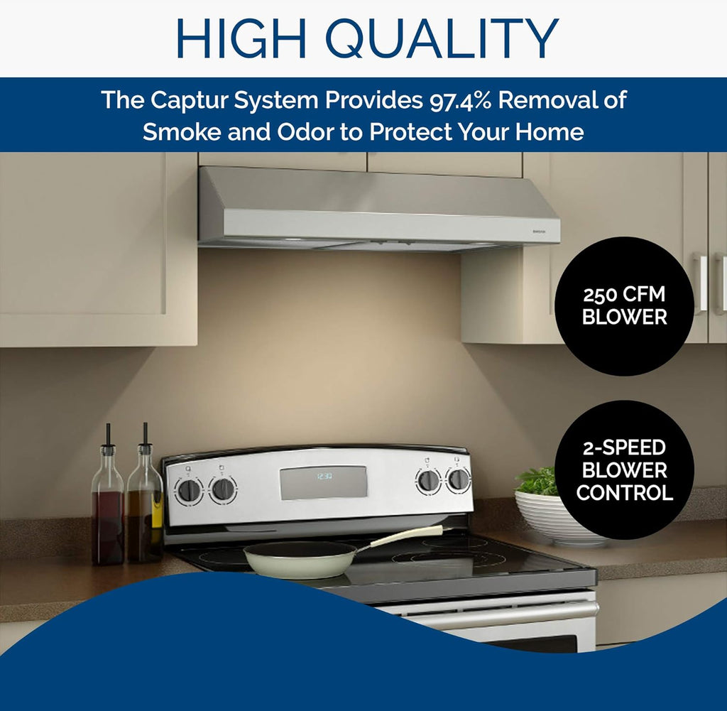 42-inch Stainless Steel Under Cabinet Range Hood with Light O7367