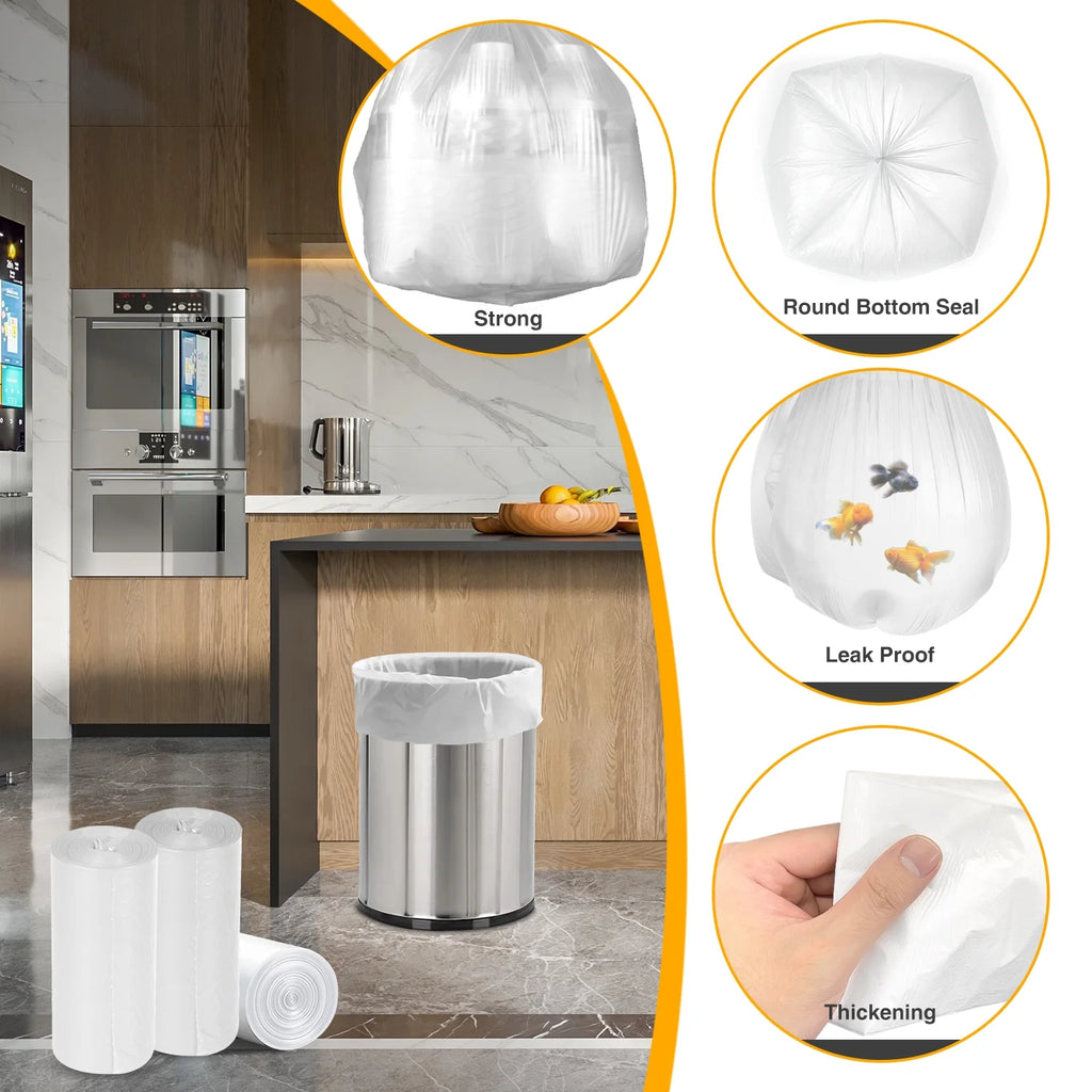 White 8 Gallon Trash Bags E76030