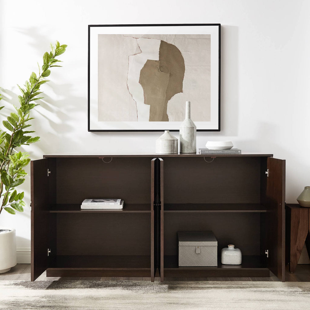 4 Door Sideboard Dark Brown Oak K7778
