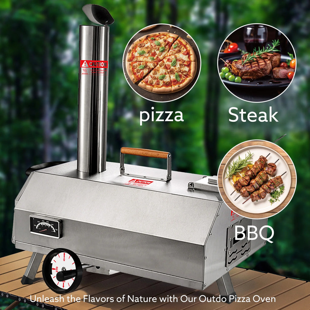 Wood Pellet Fired Pizza Oven with 10PCS Accessories Q511