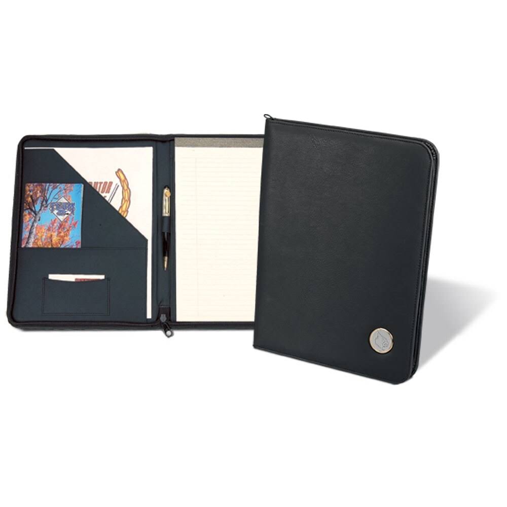 Silver Zippered Writing Portfolio Z2970