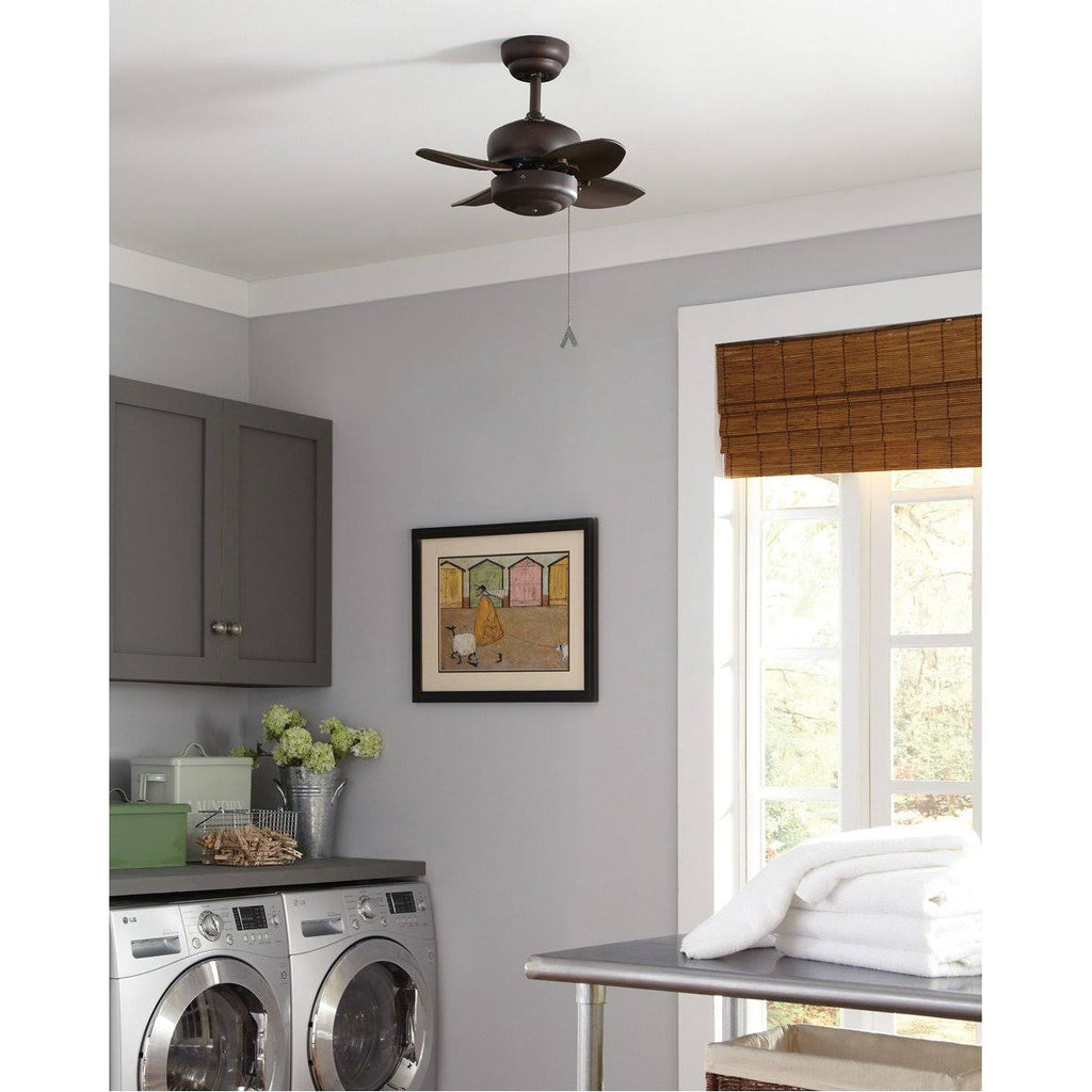 White 4-Blade 20x22 Mini Indoor Ceiling Fan U1433