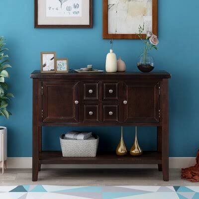 Espresso 4 Drawer Buffet Table P893