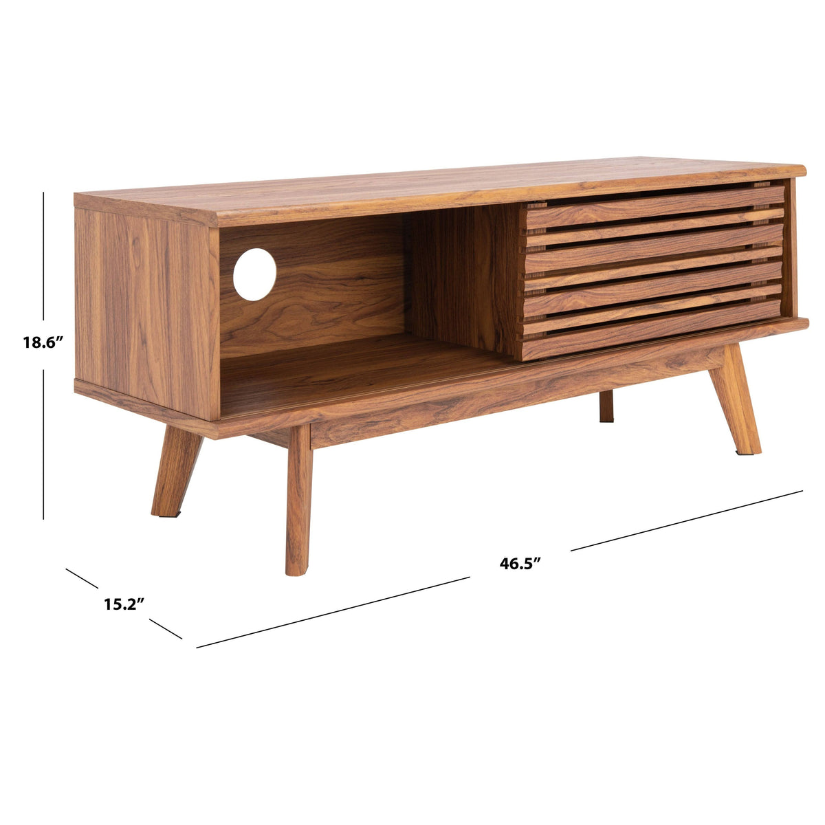 Walnut 2-Shelf Media Stand Q393789