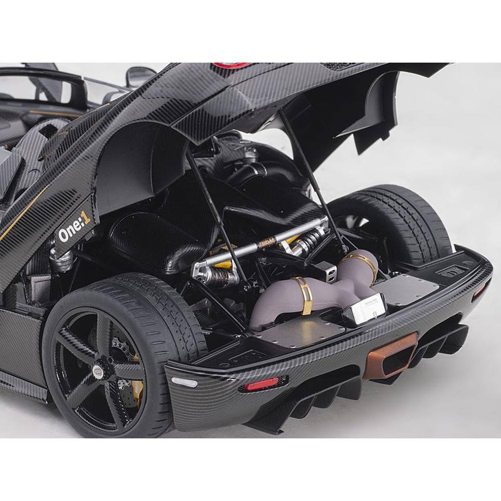 Clear Carbon Fiber with Gold Stripes 1/18 Model Car R681
