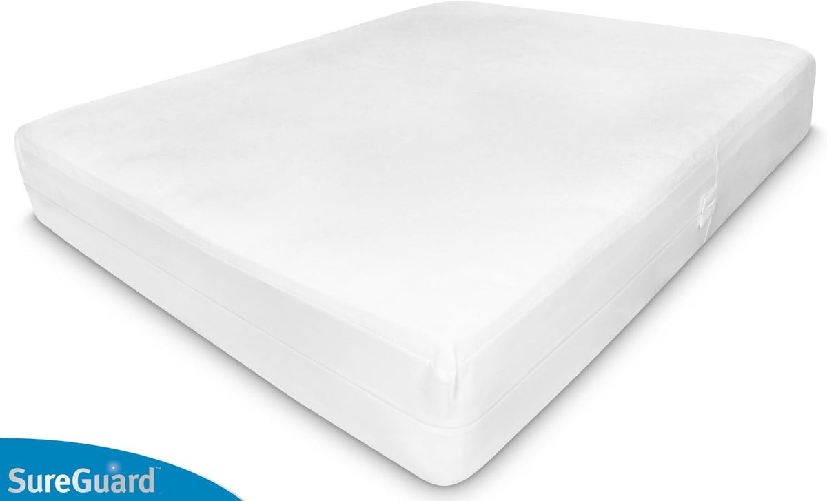 Cal King Mattress Encasement - 100% Waterproof, Bed Bug Proof - Zippered Six-Sided Cover G744