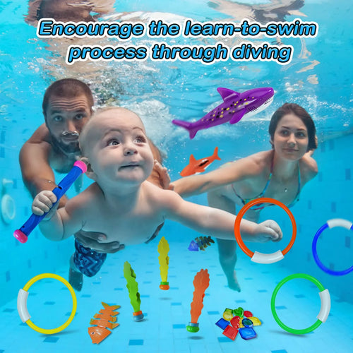 31 Pcs Pool Diving Toys with Storage Bag D430
