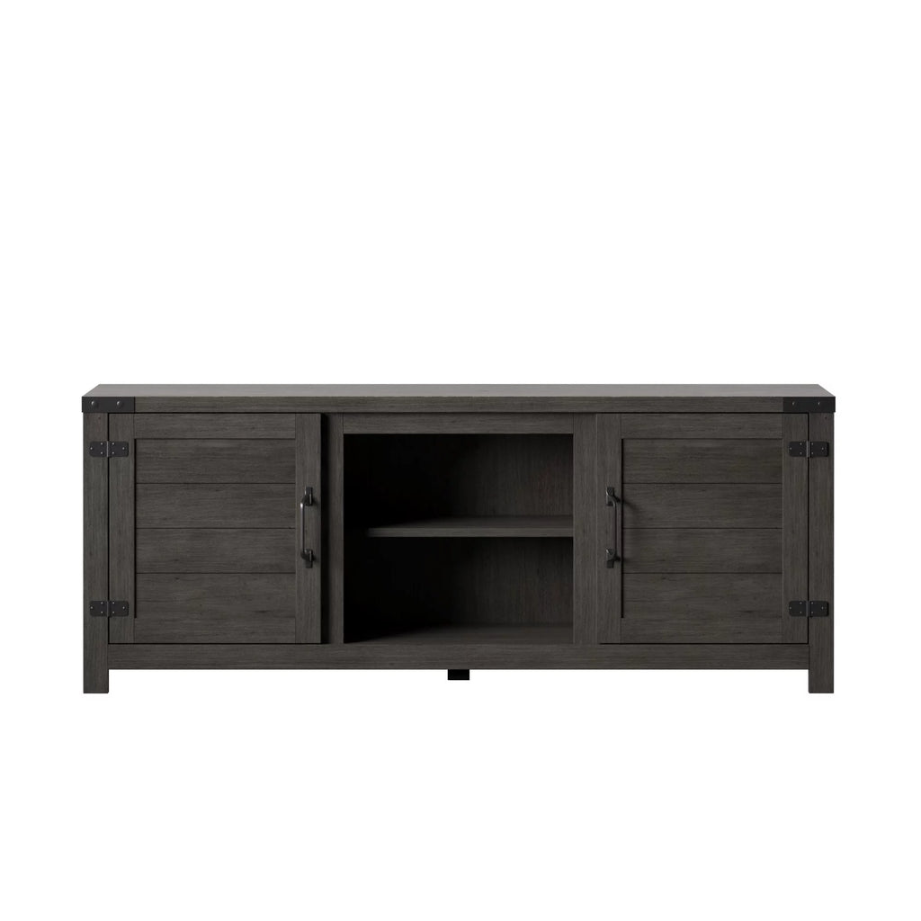 Weathered Gray TV Stand with Planked Doors K16482
