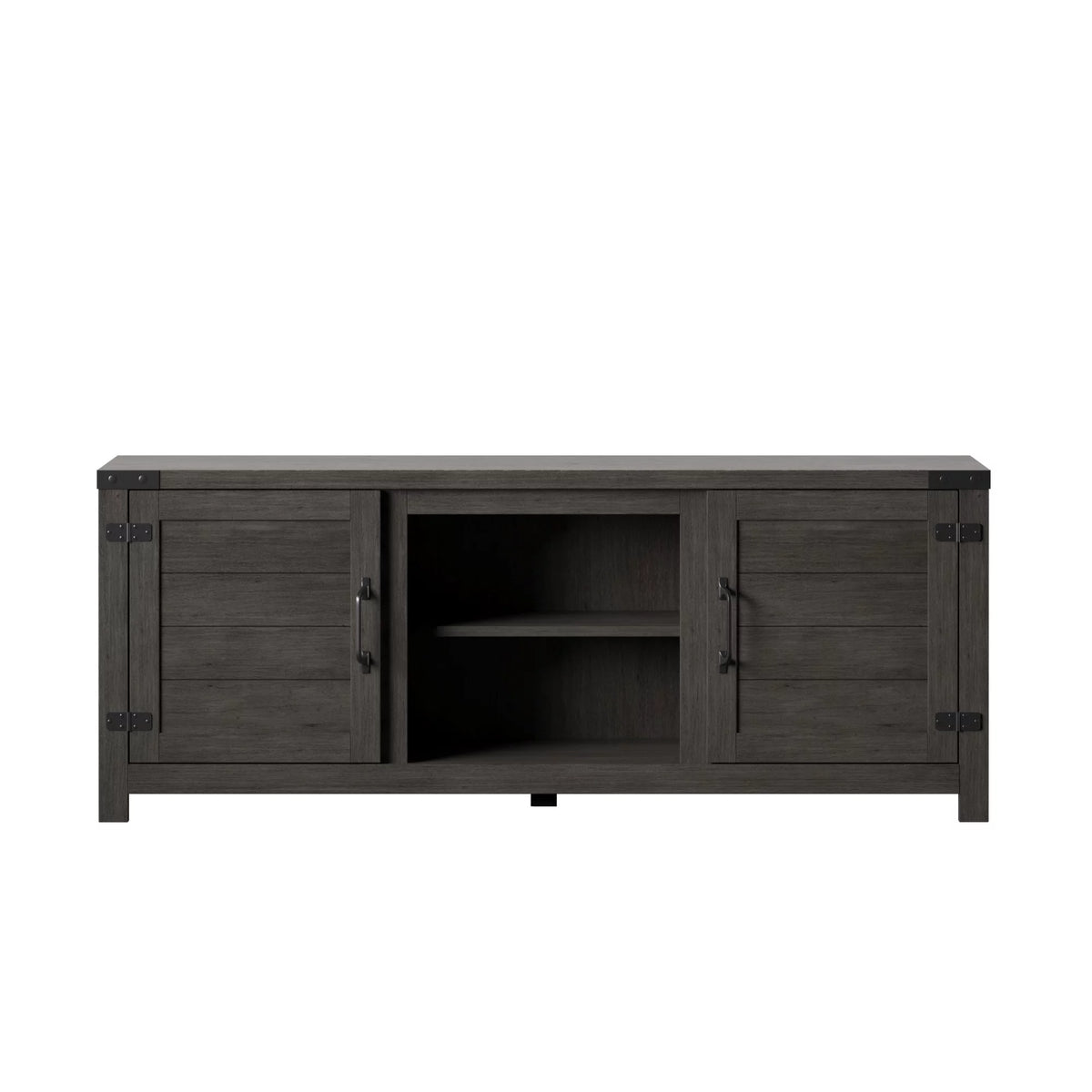 Weathered Gray TV Stand with Planked Doors K16482
