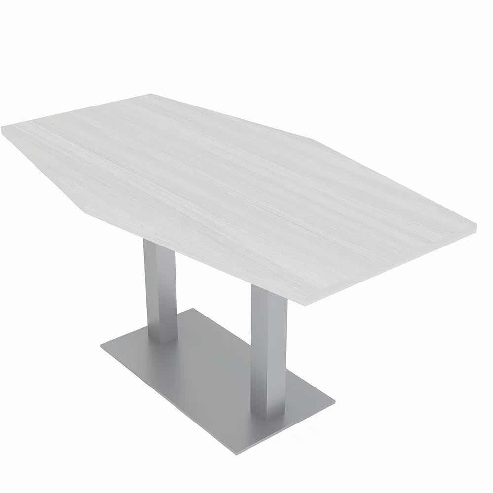 6 Person Hexagon Conference Table Metal Base I78704