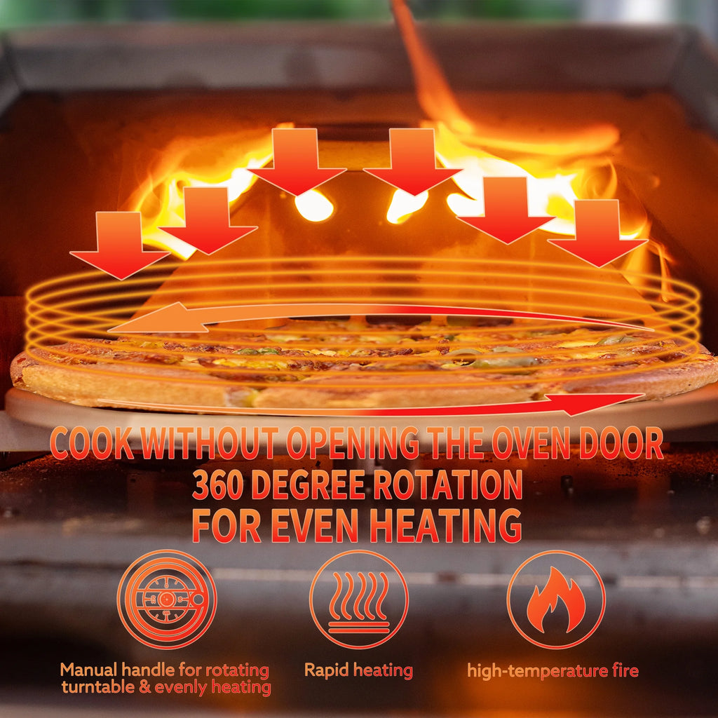 Wood Pellet Fired Pizza Oven with 10PCS Accessories Q511