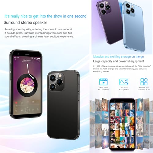 3.0 Inch Mini Smartphone 2GB 16GB Quad Core Android Dual Sim Light Blue F961284