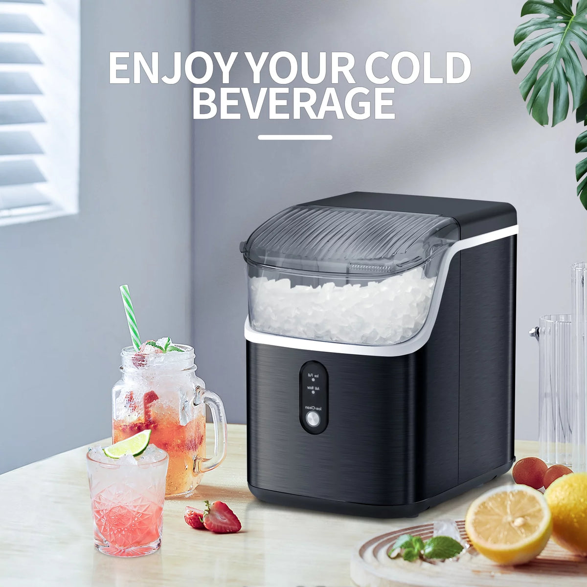 Nugget Ice Maker Countertop with Self-Cleaning, 33lbs/24H V4642