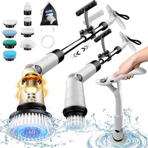 Cordless Electric Spin Scrubber with 8 Brush Heads H632