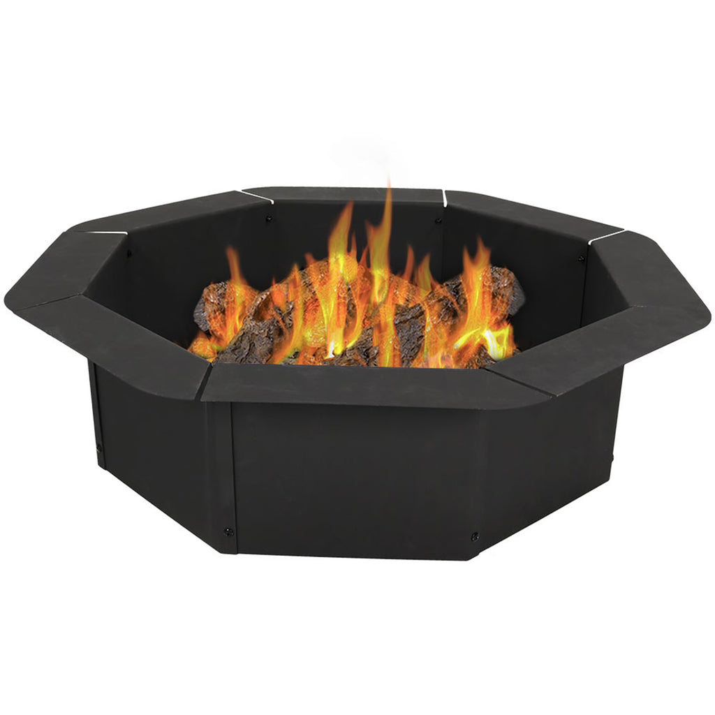 Octagon Heavy-Duty Steel Fire Pit Ring - 30" Inside Diameter T53081