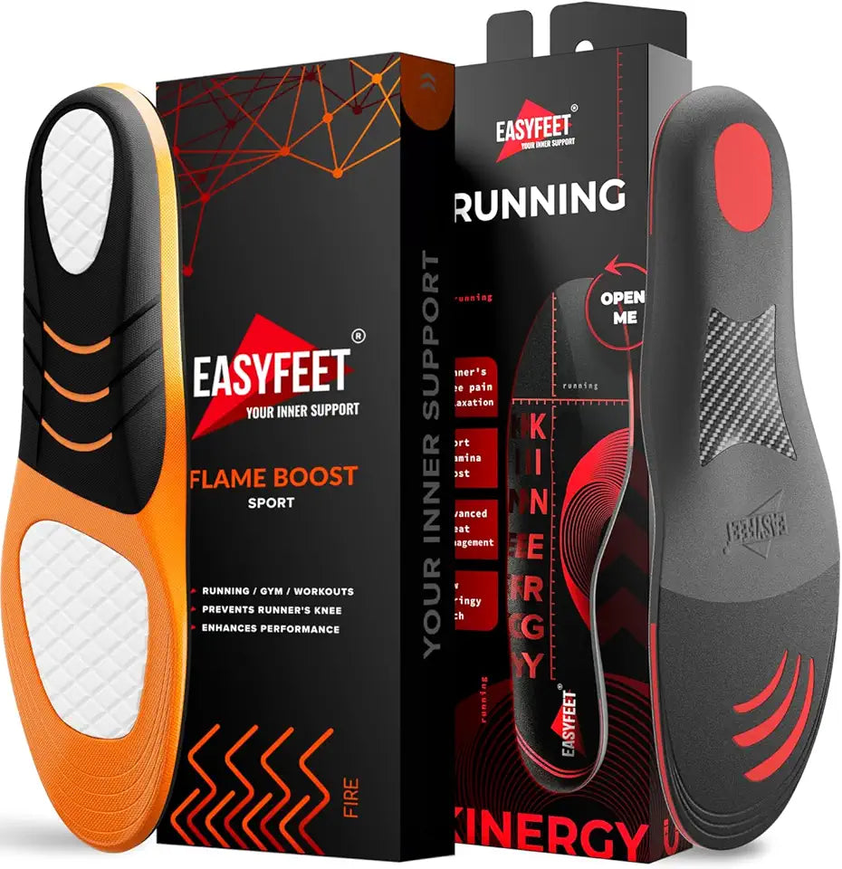 Low Arch Breathable Athletic Shoe Insoles Size S M5388