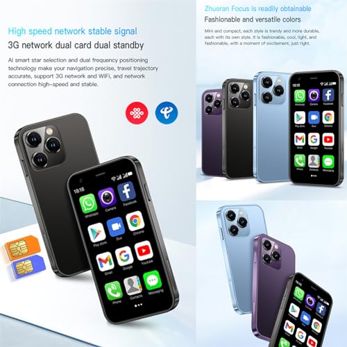 3.0 Inch Mini Smartphone 2GB 16GB Quad Core Android Dual Sim Light Blue F961284
