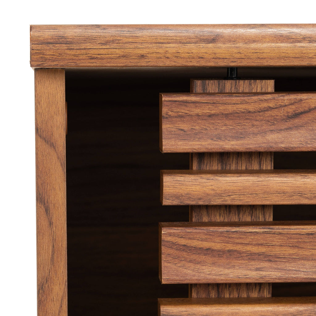 Walnut 2-Shelf Media Stand Q393789