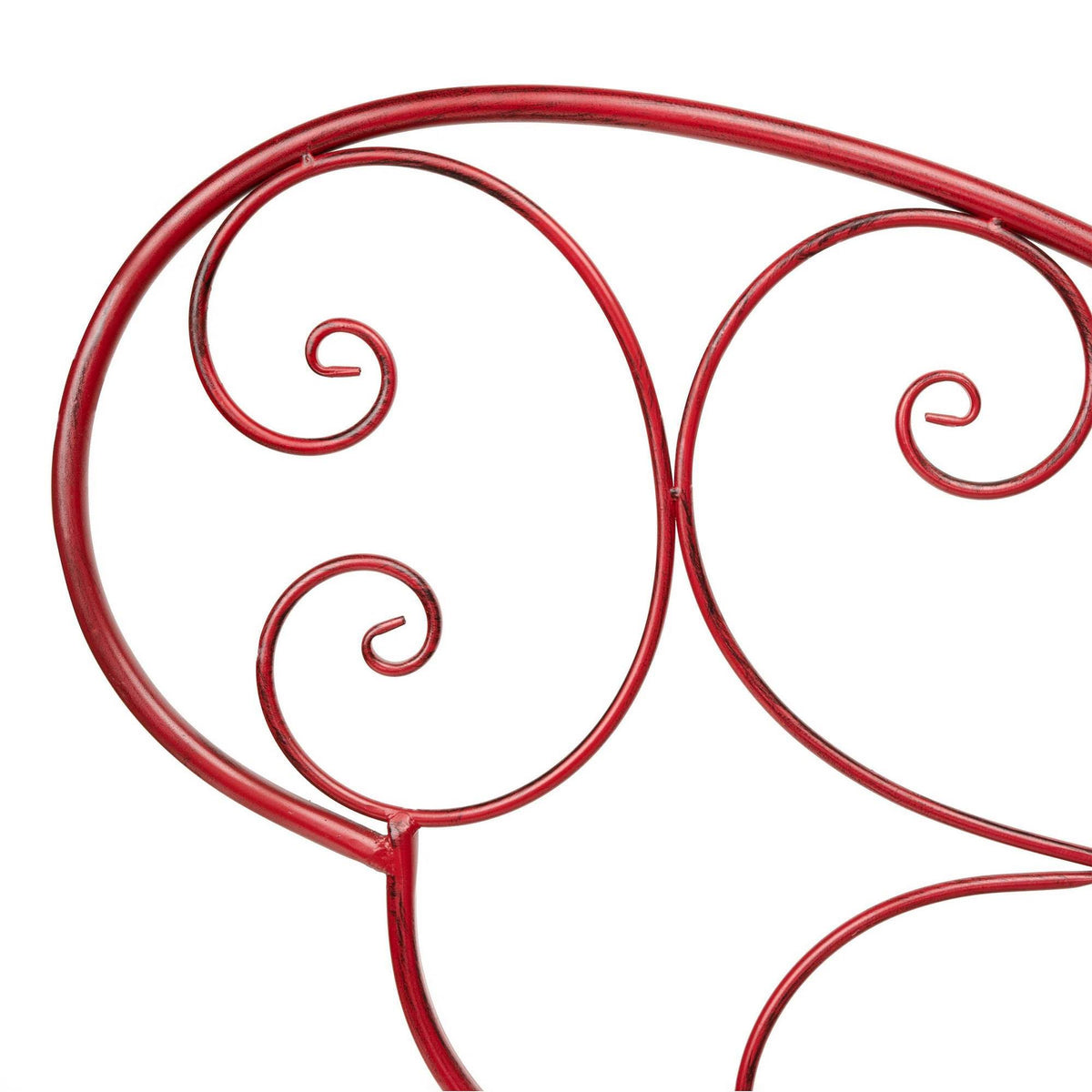 Red Butterfly Metal Bench X681