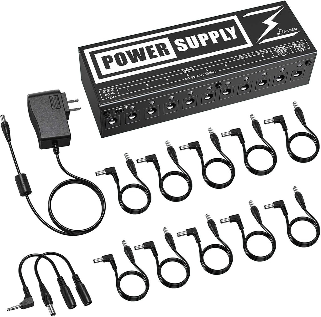10 Isolated DC Output Guitar Pedal Power Supply G932669