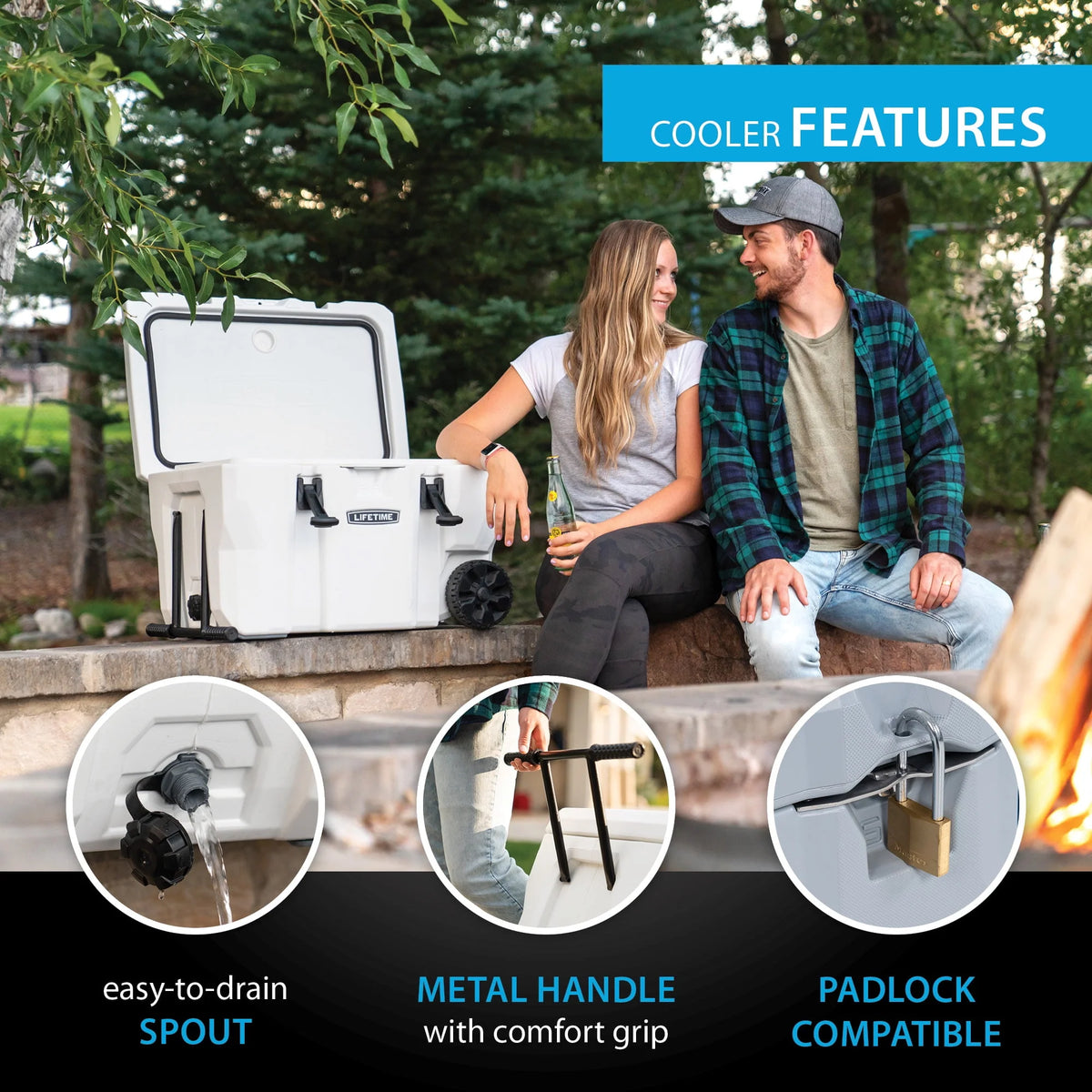 55 Quart Cooler with Wheels G985174