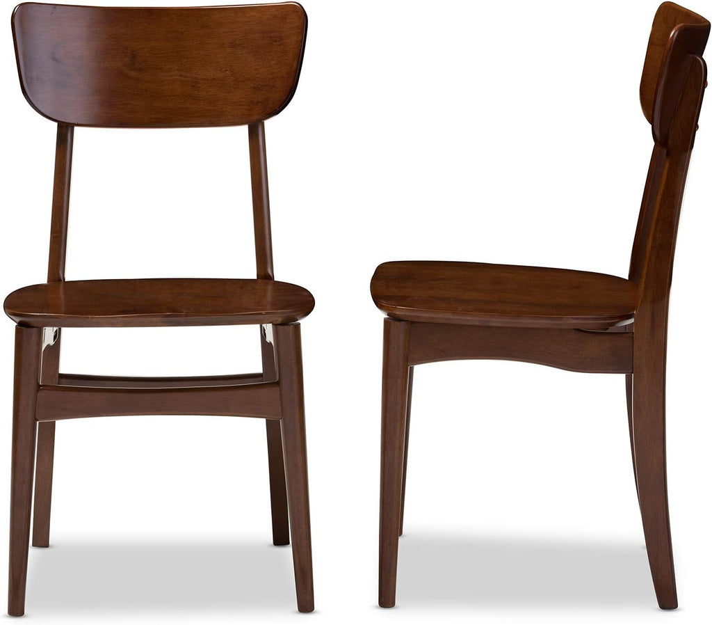 Set of 2 Dark Walnut Bentwood Dining Side Chairs Z43881
