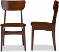 Set of 2 Dark Walnut Bentwood Dining Side Chairs Z43881
