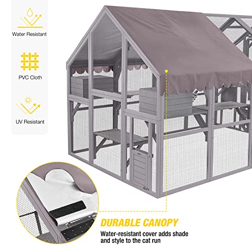 Outdoor Cat Enclosure with Bridges K7224