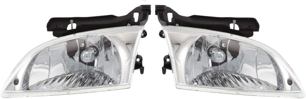 Headlight Assembly for 2000 2001 2002 Chevy Cavalier Pair E46463