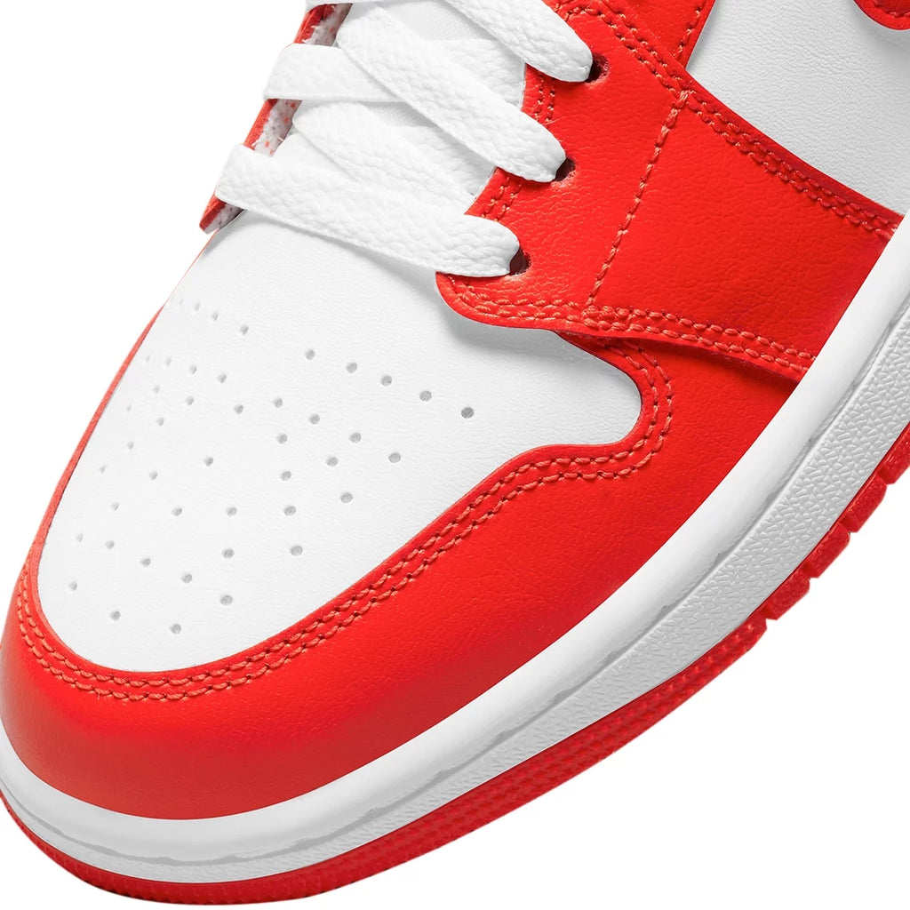 White Habanero Red Mid Sneakers J1431