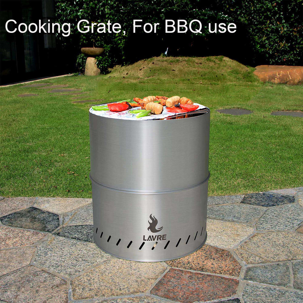 Stainless Steel Smokeless Wood Burning Fire Pit with Grill J5750